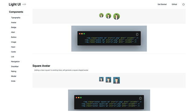 Light UI | Component Library